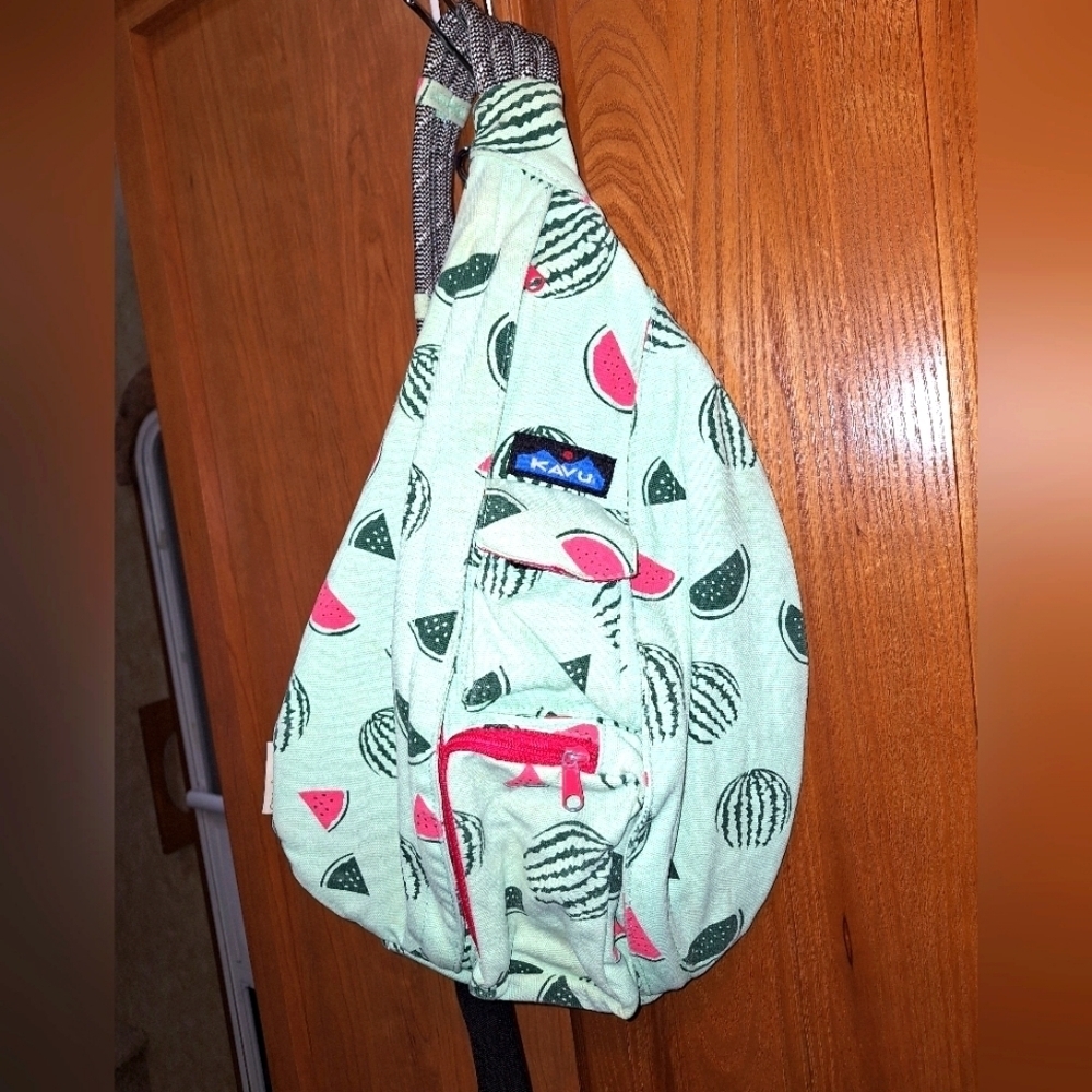 A Kavu rope sling bag in great condition.  Watermelon print.